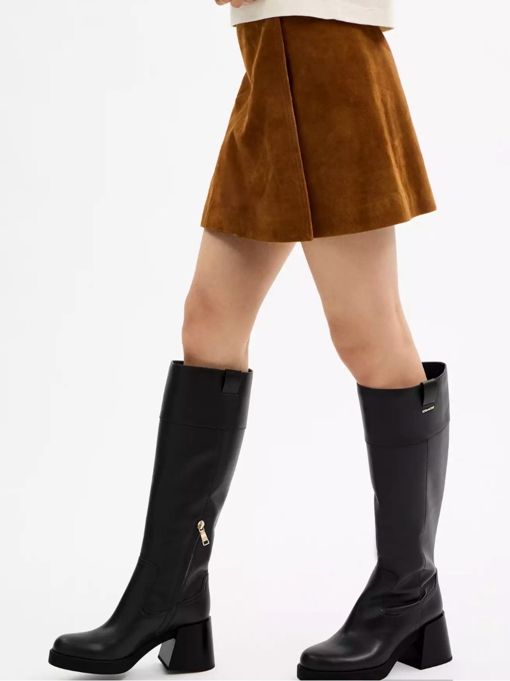 Coach Block Heel Tall Boot (Black)